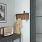 Flash Furniture 24" Rustic Brown Wall Mount Shelf with Hanging Hooks HFKHD-GDIS-CRE8-832315-GG - alternate 1